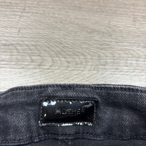 Mother High Waisted Looker Ankle Fray Jeans in Night Hawk Women's 25 - Picture 5 of 13